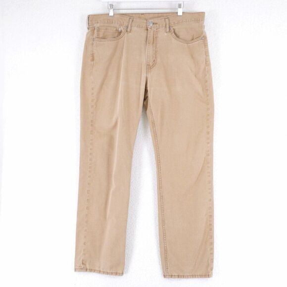Levi's 514 Staight Fit Tan Denim Mid Rise Jeans 36/31 Tagged 36/32 - Picture 1 of 9